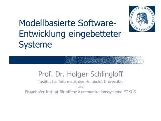 modellbasierte software entwicklung eingebetteter systeme