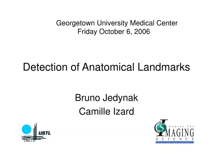 detection of anatomical landmarks
