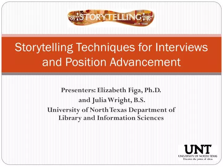 storytelling techniques for interviews and position advancement