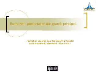 ecrire net pr sentation des grands principes