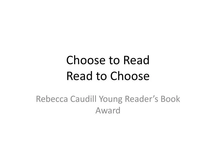 choose to read read to choose