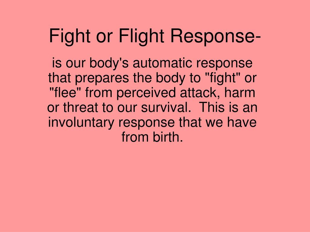 PPT - Fight or Flight Response- PowerPoint Presentation, free download ...