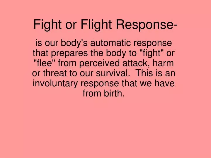 fight or flight response