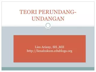 teori perundang undangan