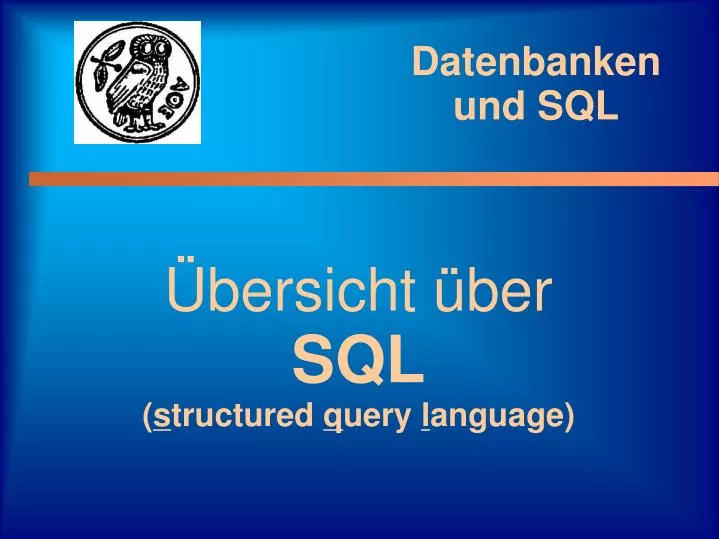 PPT - Datenbanken Und SQL PowerPoint Presentation, Free Download - ID ...