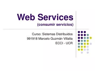 web services consumir servicios