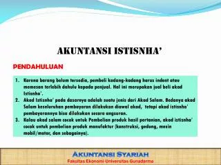 akuntansi istisnha