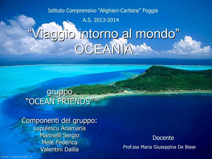 PPT Viaggio intorno al mondo OCEANIA PowerPoint Presentation