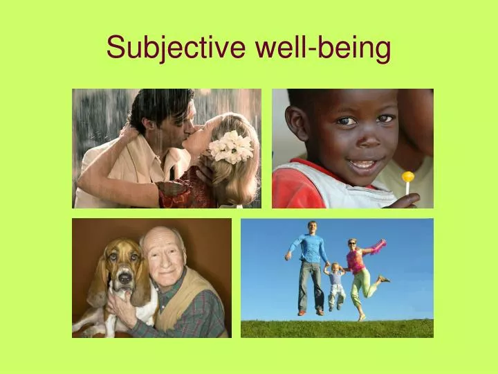 subjective well being