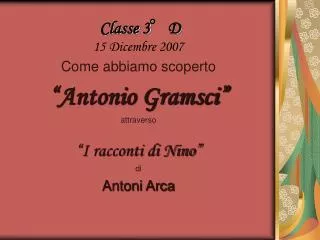 classe 3 d 15 dicembre 2007