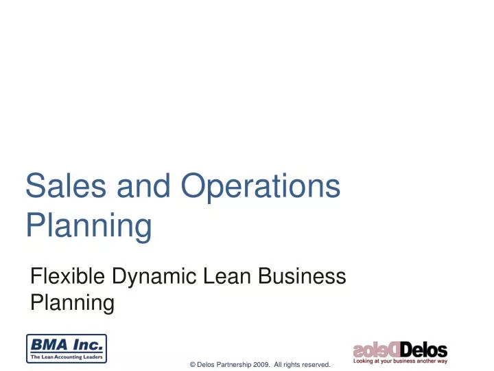 sales and operations planning