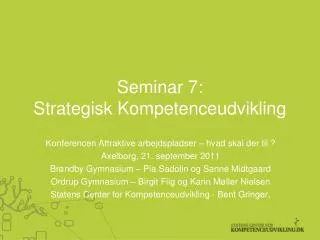 seminar 7 strategisk kompetenceudvikling