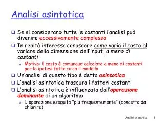 analisi asintotica