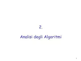 2 analisi degli algoritmi