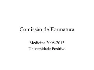 comiss o de formatura