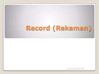 record rekaman