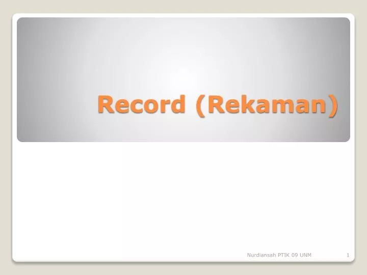 record rekaman