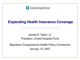 Expanding Health Insurance Coverage
