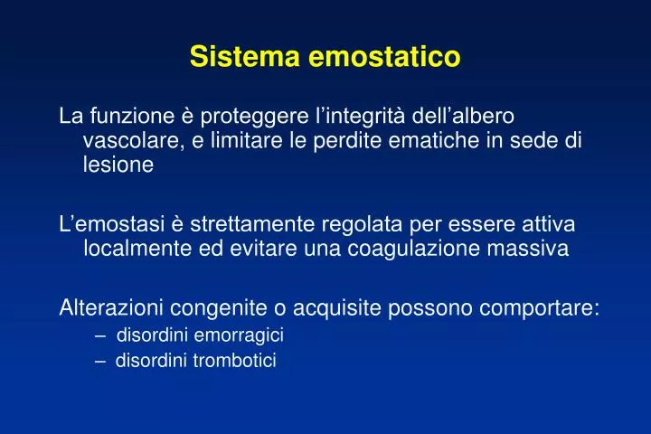 sistema emostatico