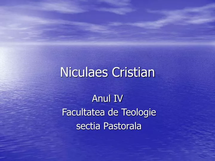 niculaes cristian