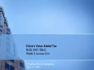 China’s Value Added Tax
