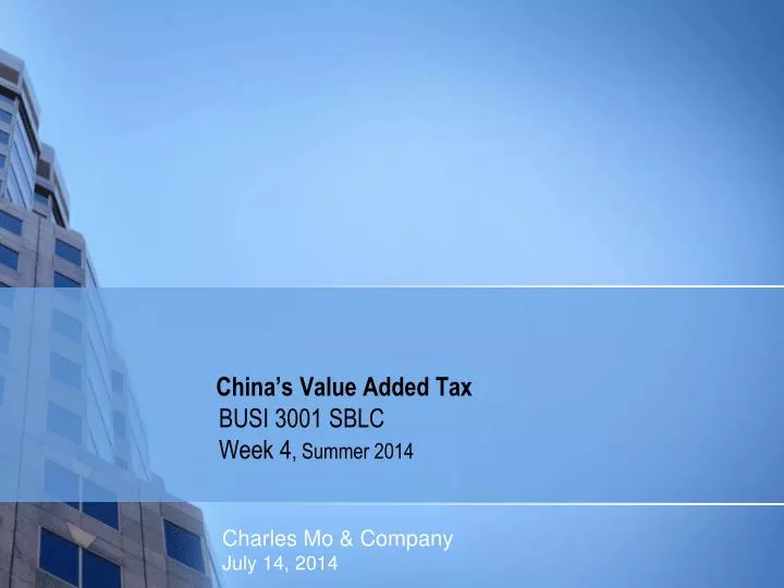 china s value added tax