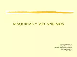 m quinas y mecanismos