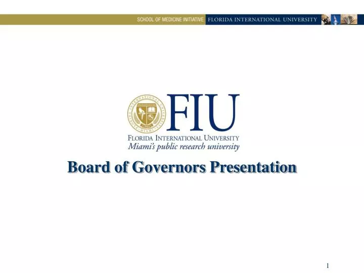 board of governors presentation
