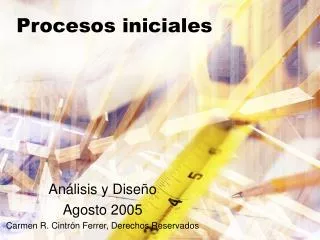 procesos iniciales