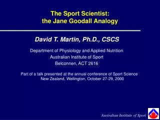 The Sport Scientist: the Jane Goodall Analogy