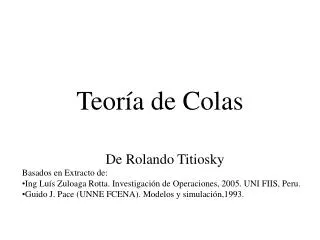 teor a de colas