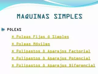 maquinas simples
