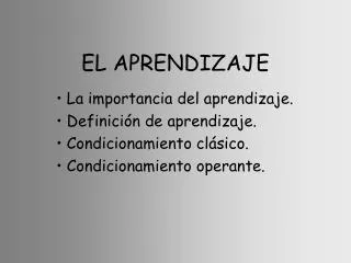 el aprendizaje