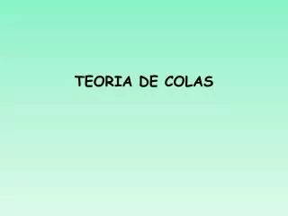 teoria de colas