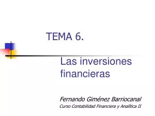 tema 6 las inversiones financieras