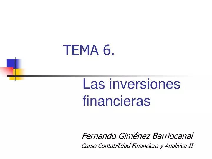 tema 6 las inversiones financieras