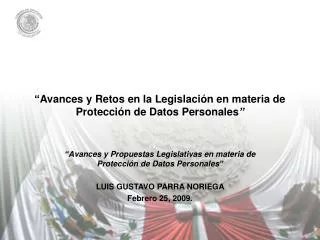 avances y retos en la legislaci n en materia de protecci n de datos personales