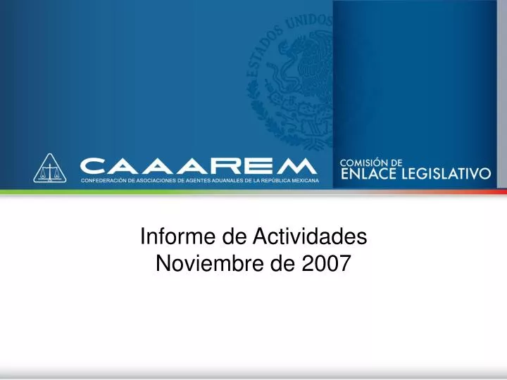 informe de actividades noviembre de 2007