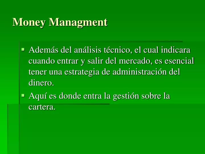 money managment