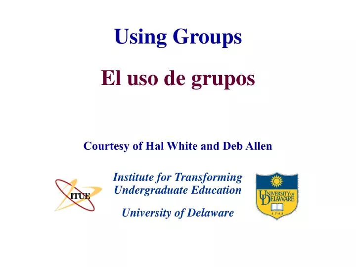using groups