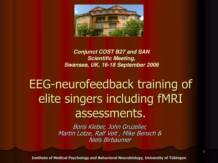 eeg neurofeedback training of elite singers including fmri assessments