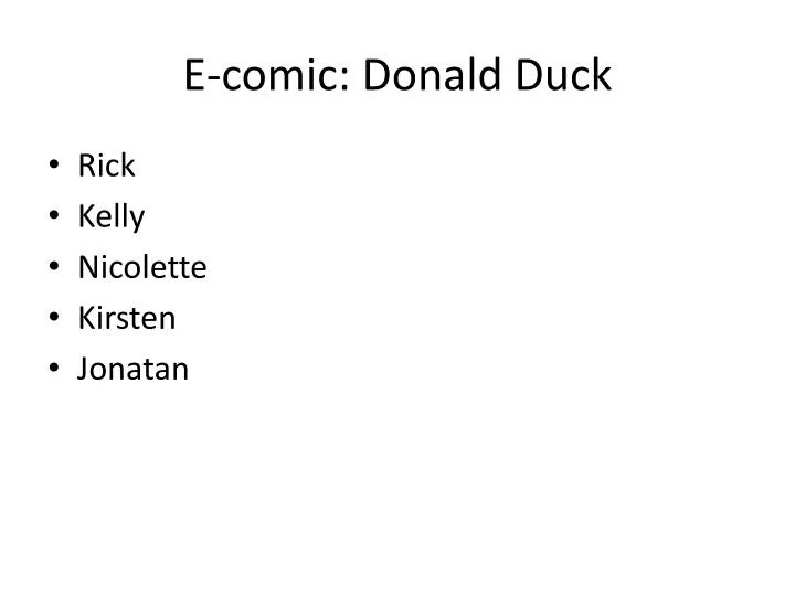 e comic donald duck