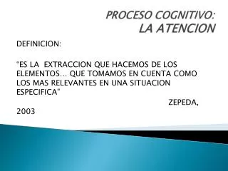 proceso cognitivo la atencion