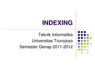 indexing