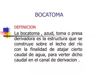 BOCATOMA