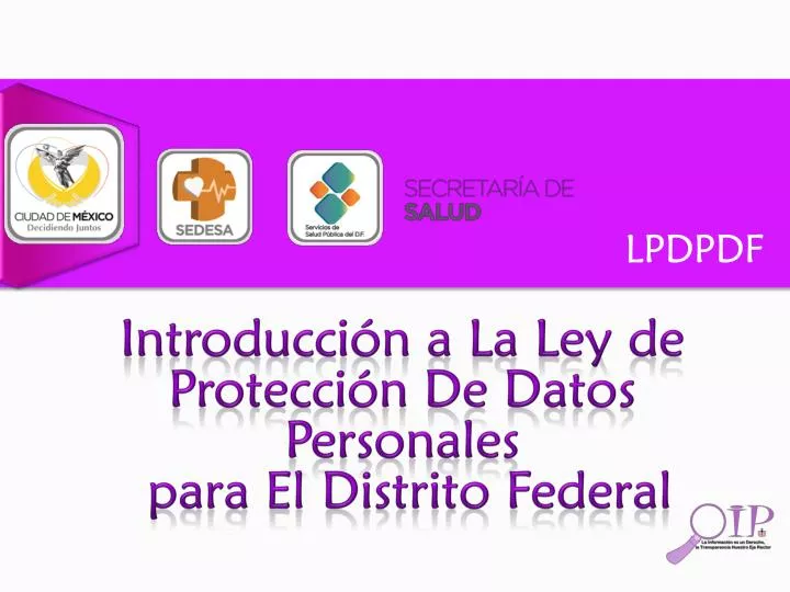 introducci n a la ley de protecci n de datos personales para el distrito federal