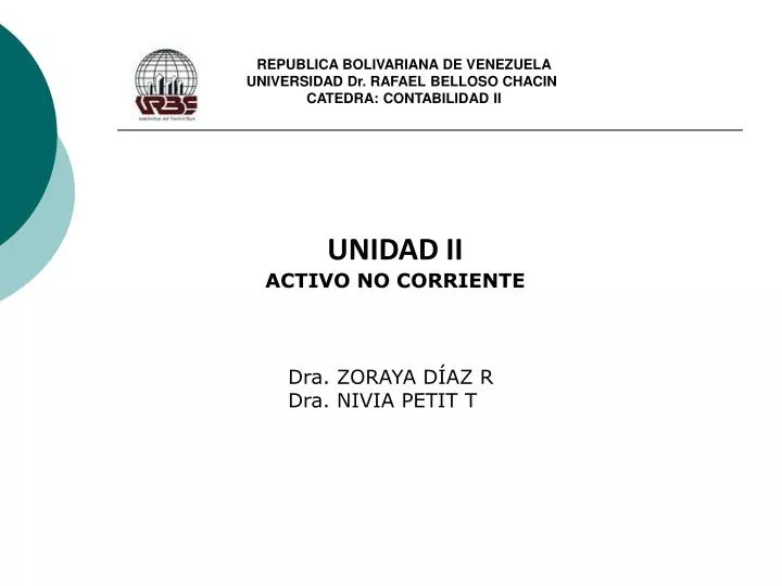 PPT - REPUBLICA BOLIVARIANA DE VENEZUELA UNIVERSIDAD Dr. RAFAEL BELLOSO ...