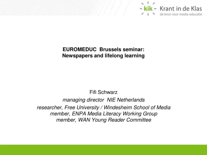 euromeduc brussels seminar newspapers and lifelong learning