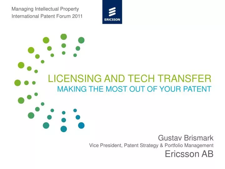 licensing and tech transfer making the most out of your patent
