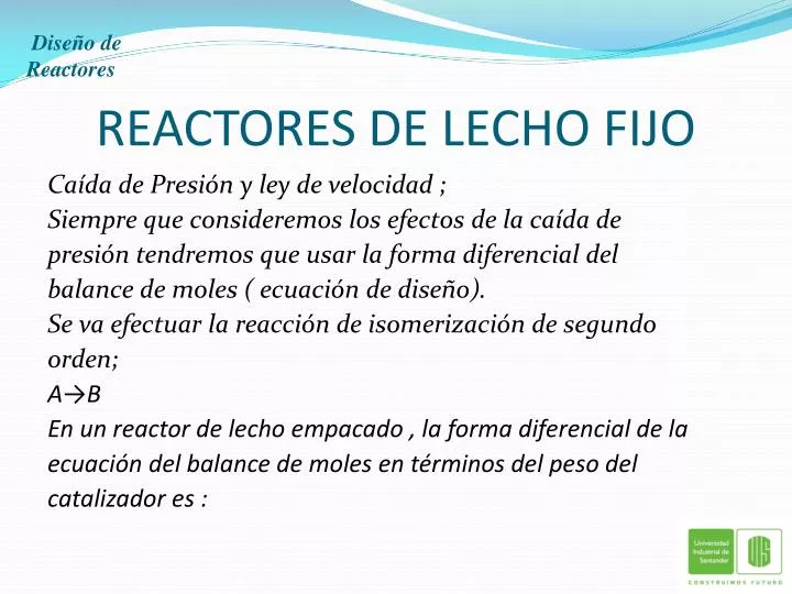 reactores de lecho fijo